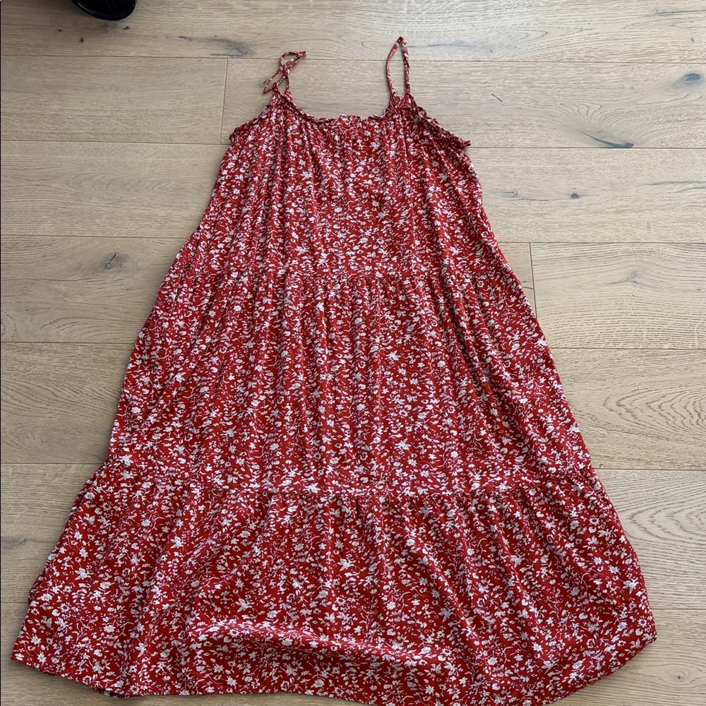 NATURAL LIFE Rust Floral Midi Dress - Picture 7 of 8